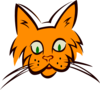 Orange Cat Face Clip Art
